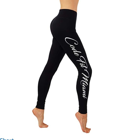 Yoga Power Dry-Fit Word Print Compress - Picture 1 of 3